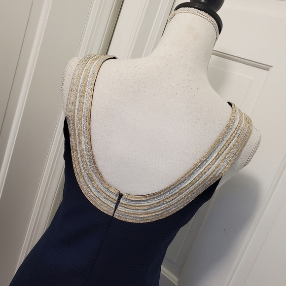 Lilly Pulitzer Valli Navy Shift Dress Size 0, Classic, formal, 100% Cott… - Picture 6 of 14